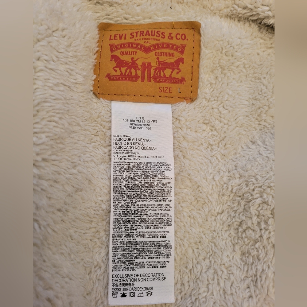 Levi's kids trucker jacket size large - Picture 2 of 3